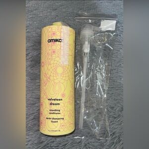 Amika Velveteen dream smoothing conditioner liter 33.8oz w/pump!NEW/SEALED.